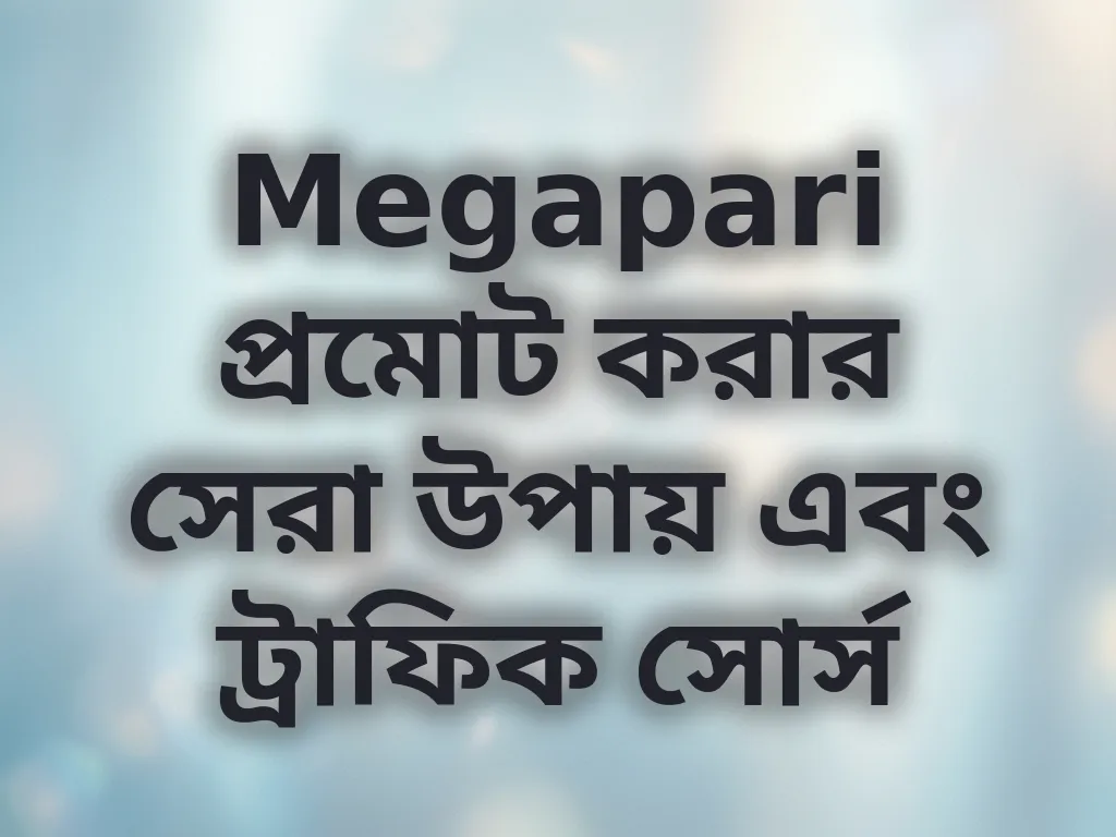 Megapari প্রমোট করার সেরা উপায় এবং ট্রাফিক সোর্স